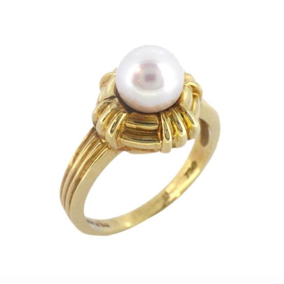 TIFFANY Jewelry - Tiffany Ring K18YG Yellow Gold Pearl Ladies